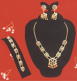 Necklace, earrings & bracelet set