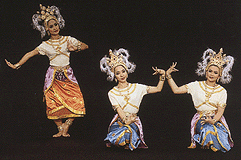 Thai women's dancing costumes