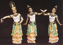 Thai women's dancing costumes